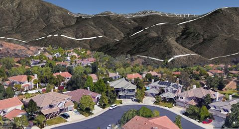 View from Willow Creek Place looking up at proposed ridgeline lots