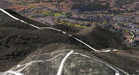 View from other proposed ridge line lots looking down on Rancho San Pasqual